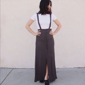 NWOT Flynn Skye Moss Maxi Skirt in Charcoal